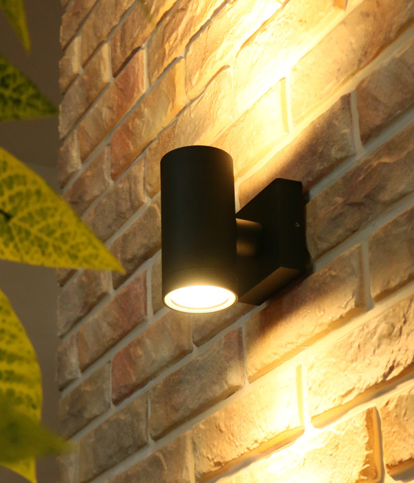 LED 린다 2등 외부벽등, 야외조명, 외벽등 (블랙)