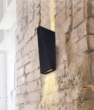 파야 2등 LED 벽부등, 인테리어 벽무드등, 벽부착등 (블랙 실내외 겸용)